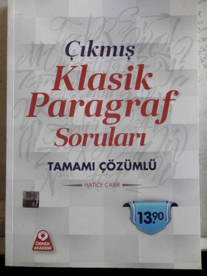 Çıkmış Klasik Paragraf Soruları Tamamı Çözümlü