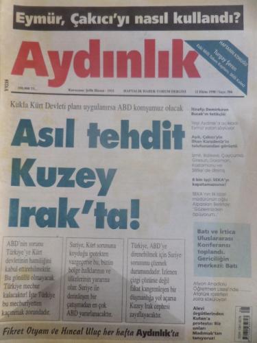 Aydınlık 1998 / 586 - Asıl Tehdit Kuzey Irak'ta