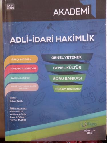 Adli - İdari Hakimlik Genel Yetenek Genel Kültür Soru Bankası Erhan Ka