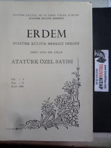 Erdem Atatürk Kültür Merkezi Dergisi 1988 / 12