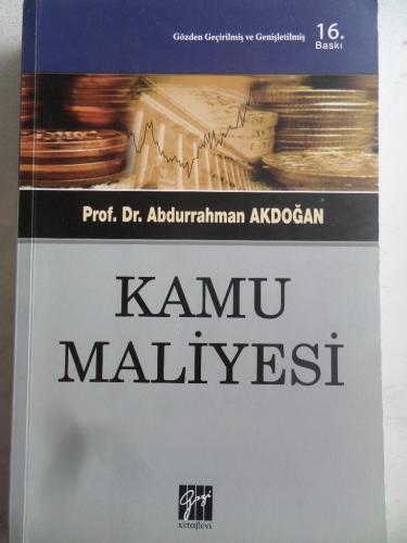 Kamu Maliyesi Abdurrahman Akdoğan