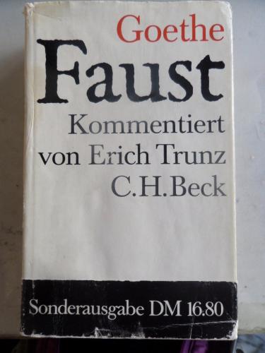 Faust Kommentiert von Erich Trunz Goethe