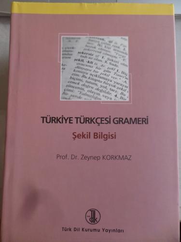 Türkiye Türkçesi Grameri Şekil Bilgisi Zeynep Korkmaz