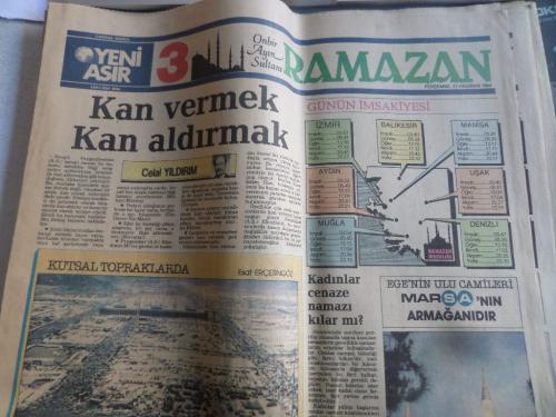 Çağdaş Gazete Yeni Asır 21 Haziran 1984 Ramazan Eki