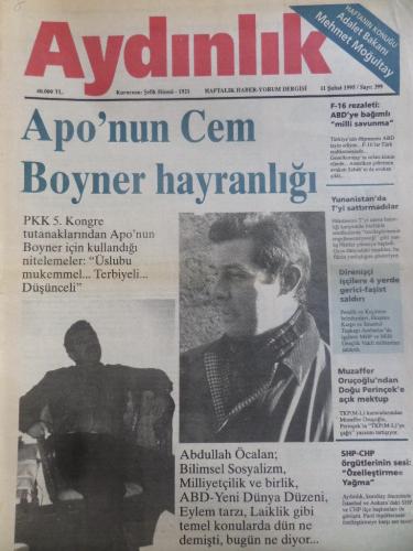 Aydınlık 1995 / 399 - Apo'nun Cem Boyner Hayranlığı