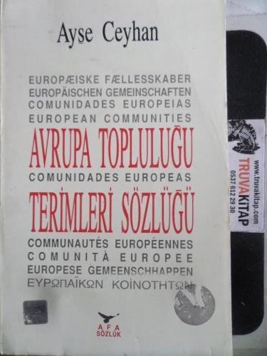 Avrupa Topluluğu Terimleri Sözlüğü Ayşe Ceylan