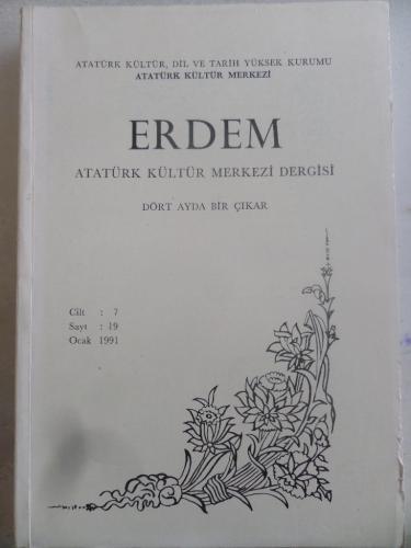 Erdem Atatürk Kültür Merkezi Dergisi 1991 / 19