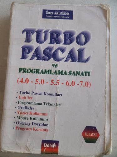 Turbo Pascal ve Programlama Sanatı Ömer Akgöbek