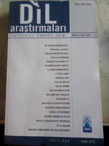 Dil Araştırmaları 2015 / 17