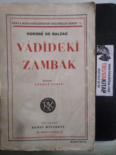 Vadideki Zambak Honore De Balzac