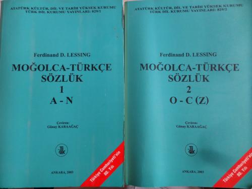 Moğolca - Türkçe Sözlük / 2 Cilt Takım Ferdinand D. Lessing