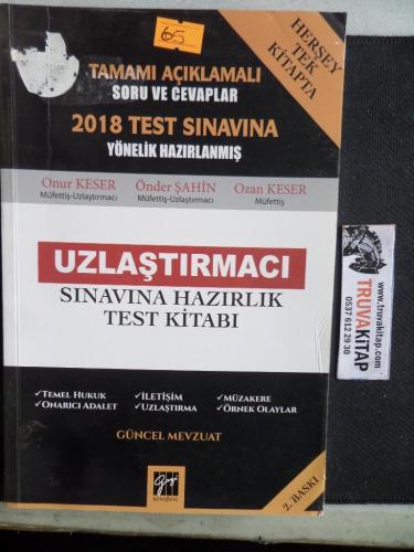 Uzlaştırmacı Sınavına Hazırlık Test Kitabı Onur Keser