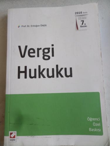 Vergi Hukuku Erdoğan Öner