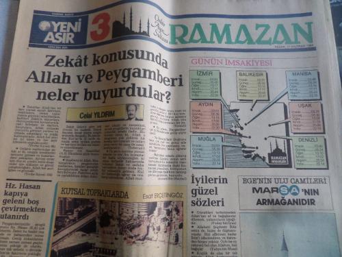 Çağdaş Gazete Yeni Asır 17 Haziran 1984 Ramazan Eki