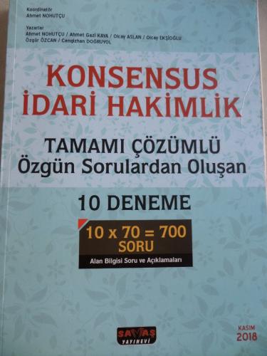 Konsensus İdari Hakimlik Tamamı Çözümlü Özgün Sorulardan Oluşan 10 Den