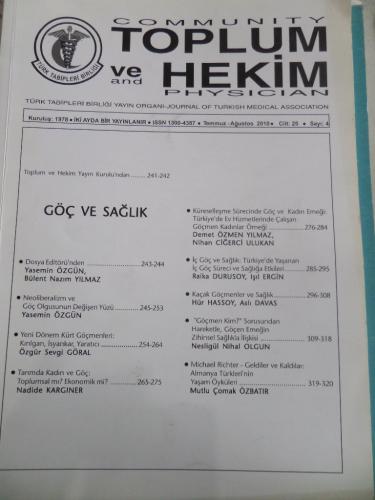 Toplum ve Hekim 2010 / 4