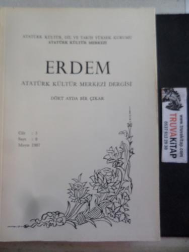 Erdem Atatürk Kültür Merkezi Dergisi 1987 / 8