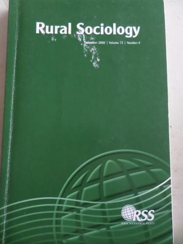 Rural Sociology 2008 / 73-4