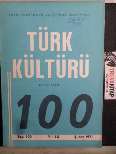 Türk Kültürü 1971 / 100