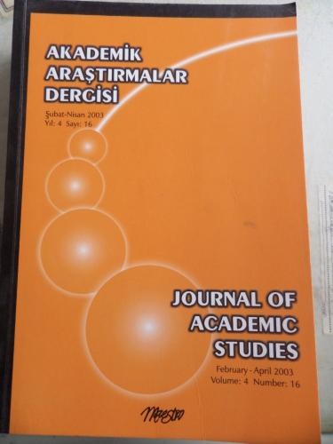 Akademik Araştırmalar Dergisi 2003 / 16