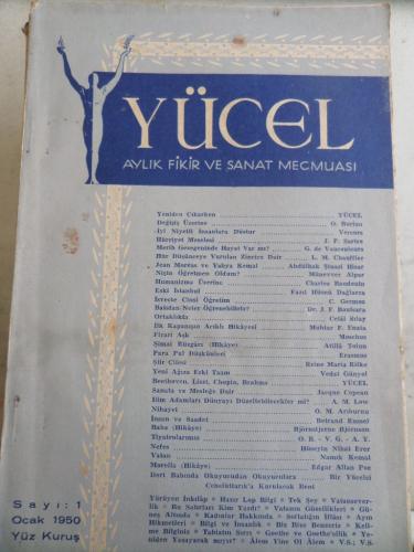 Yücel Aylık Fikir ve Sanat Mecmuası 1950 / 1