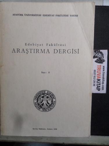 Edebiyat Fakültesi Araştırma Dergisi Sayı 8