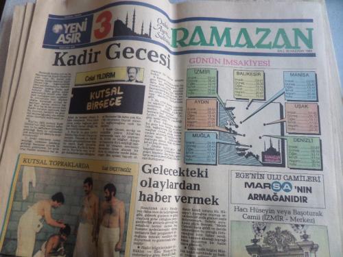 Çağdaş Gazete Yeni Asır 26 Haziran 1984 Ramazan Eki