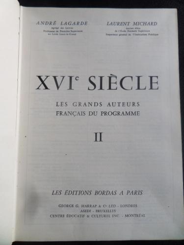 Collection Litteraire XVI. Siecle