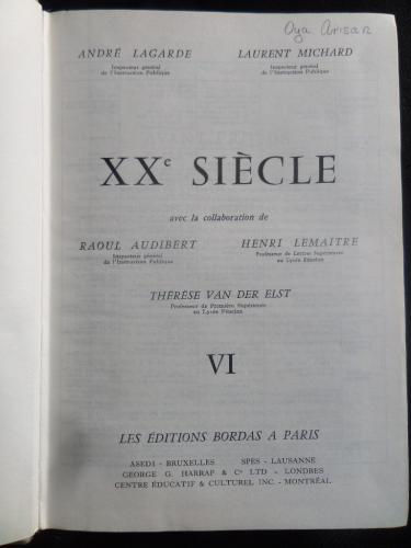 Collection Litteraire XX Siecle