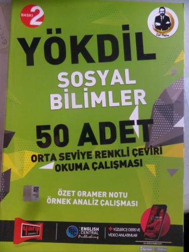 YÖKDİL Sosyal Bilimler 50 Adet Orta Seviye Renkli Çeviri Okuma Çalışma