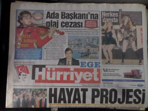 Hürriyet Gazetesi 1 Mayıs 2008 - Hayat Projesi