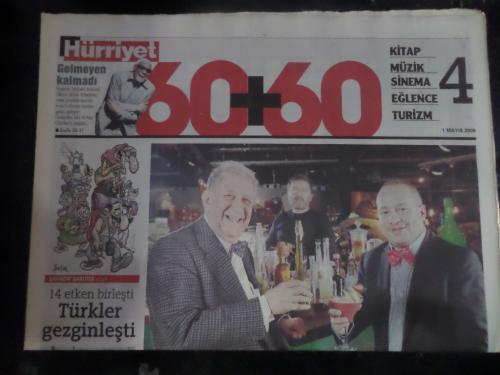 Hürriyet Gazetesi 1 Mayıs 2008 - 60+60 - Kitap Müzik Sinema Eğlence Tu