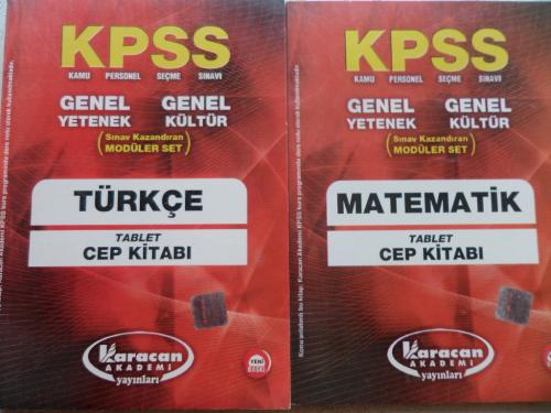 KPSS Türkçe - Matematik Tablet Cep Kitapları