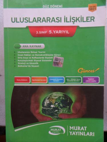 3. Sınıf 5. Yarıyıl Güz Dönemi Uluslararası İlişkiler