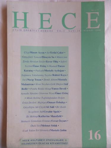 Hece Aylık Edebiyat Dergisi 1998 / 16