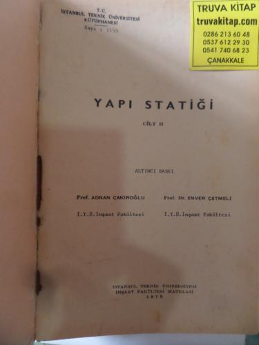 Yapı Statiği Cilt 2 Adnan Çakıroğlu Yapı Statiği Cilt 2 Adnan Çakıroğlu