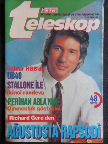 Hürriyet Teleskop Dergisi / 12-18 Aralık - Richard Gere'den Ağustosta 