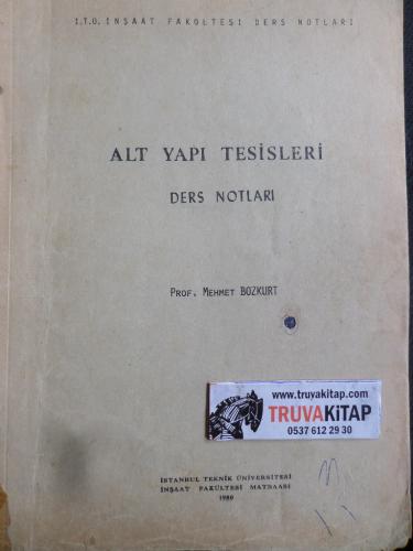 Alt Yapı Tesisleri Ders Notları Mehmet Bozkurt