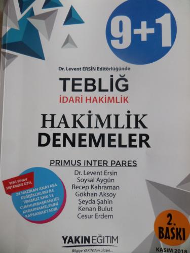 Tebliğ İdari Hakimlik - Hakimlik Denemeler 9+1 Levent Ersin