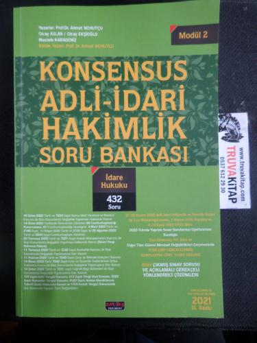 Konsensus Adli İdari Hakimlik Soru Bankası - İdari Hukuku / Modül 2 Ah