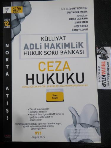 Külliyat Adli Hakimlik Hukuk Soru Bankası - Ceza Hukuku / Modül 7 Ahme