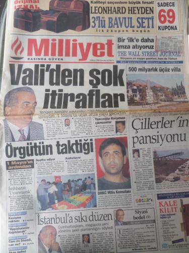 Milliyet Gazetesi 4 Mayıs 1996 - Vali'den Şok İtiraflar