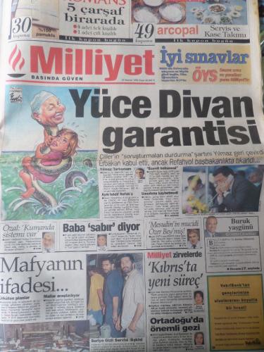 Milliyet Gazetesi 23 Haziran 1996 - Yüce Divan Garantisi