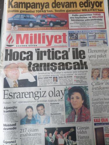 Milliyet Gazetesi 23 Temmuz 1996 - Hoca İrtica İle Tanışacak