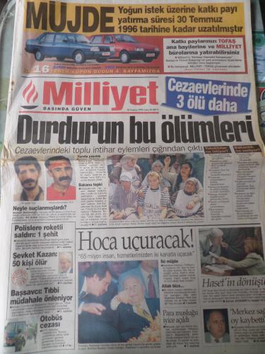 Milliyet Gazetesi 26 Temmuz 1996 - Durdurun Bu Ölümleri