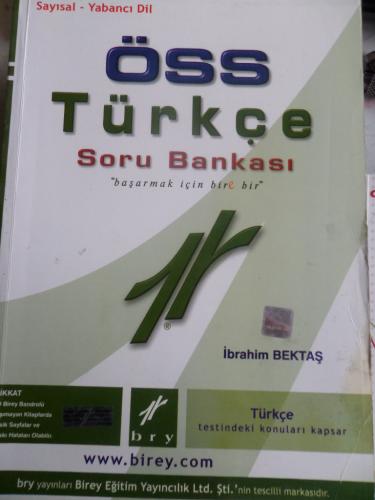 ÖSS Türkçe Soru Bankası İbrahim Bektaş