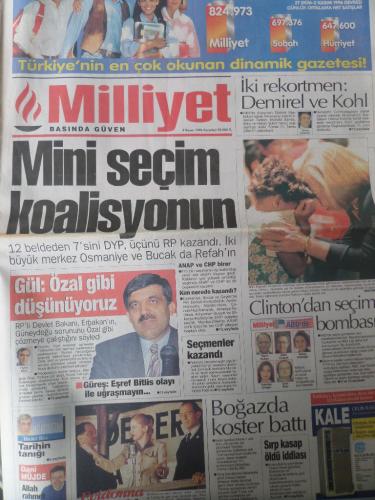 Milliyet Gazetesi 4 Kasım 1996 - Mini Seçim Koalisyonun