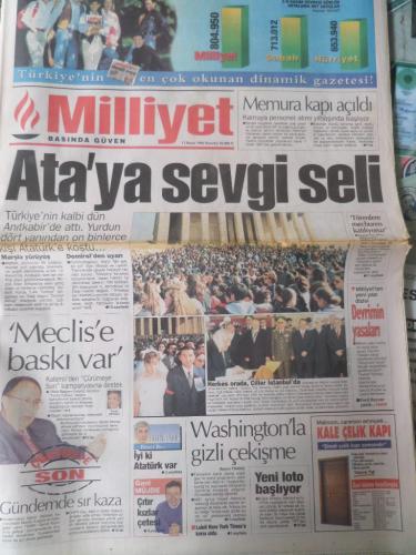 Milliyet Gazetesi 11 Kasım 1996 - Ata'ya Sevgi Seli