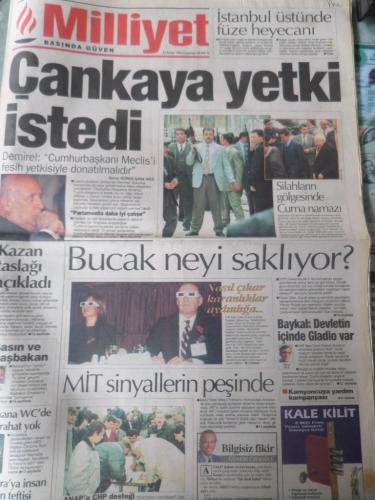 Milliyet Gazetesi 23 Kasım 1996 - Çankaya Yetki İstedi