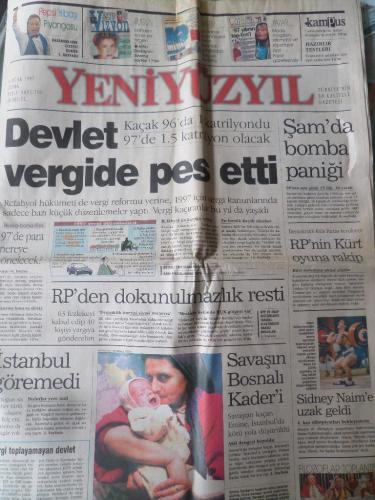 Yeniyüzyıl Gazetesi 3 Ocak 1997 - Devlet Vergide Pes Etti